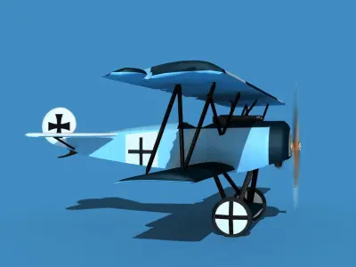 Fokker D-VI V08 3D model
