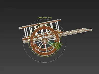 Cart Wooden 3D model purchase