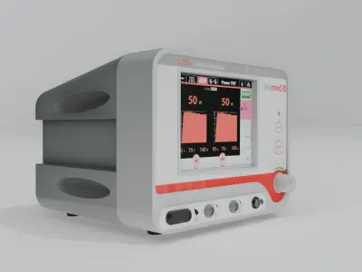 Hospital Equipment RF Lesion generator inomed Low-poly 3D model