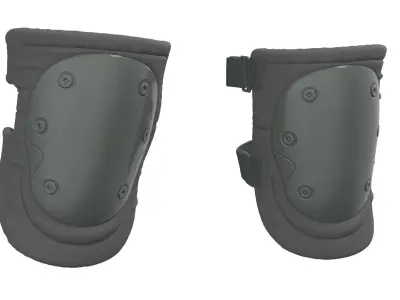 Knee Pad Black Hawk - Marvelous Designer 3D model