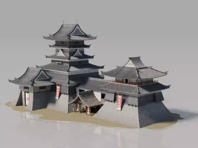 Traditional Japanese House 27 3D model