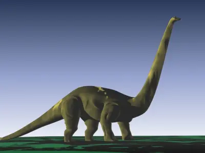 Alamosaur model dinosaur Low-poly 3D model