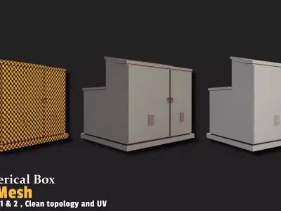 6 Electrical Box Base Mesh Collection Vol 01 Low-poly 3D model