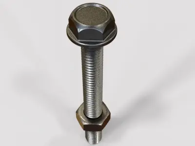 M5 Hex Bolt and Nut-02 3D print model