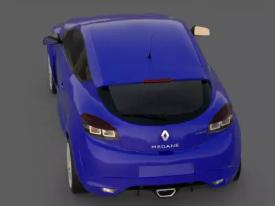 2010 Renault Megane RS 250 Cup 3D Model Low-poly 3D model