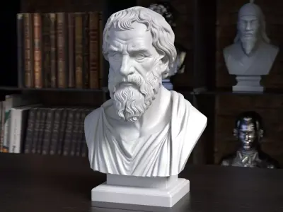 Heraclitus Bust Sculpture 3D Printable STL File 3D print model