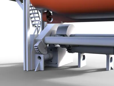 Type B lifeboat with davit 3D print model