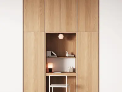 453 office furniture 26 workplace 10 desk niche working zone 3D model