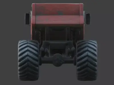 Gothic Skull Mining Truck 3D Model Low-poly 3D model