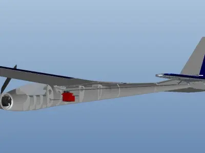RC aircraft model 3D model