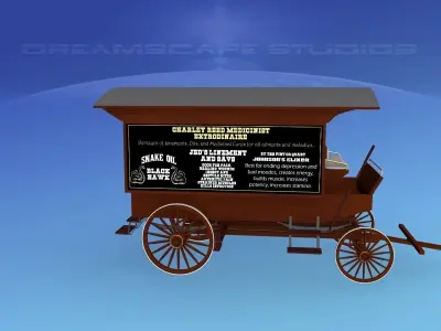 Medicine Wagon 1880s 3D model