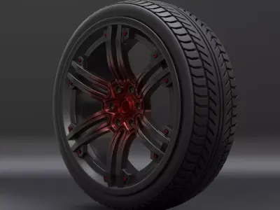 Generic car wheel N3 3D model