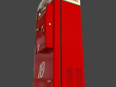 Coca Cola Vendo 81 vending machine PBR  Low-poly 3D model