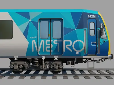 Melbourne Metro Xtrapolis 100 train Low-poly 3D model