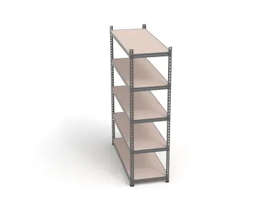 5 Tier Industrial Shelving Unit 3D model