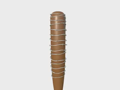 Baseball Bat Weapon 07 Flat Color - Lucille - Character Weaponry 3D model