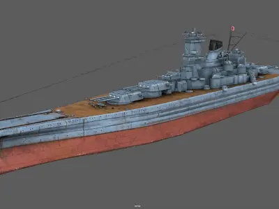Japanese battleship Musashi 3D model