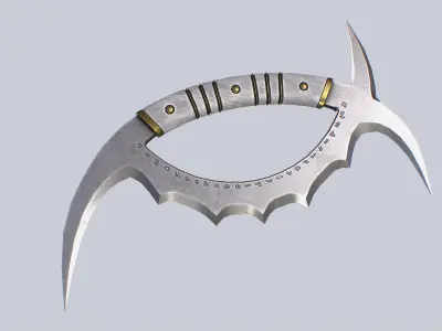 Deer horn knife Low-poly 3D model