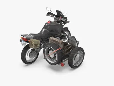 PubG Motorcycle Low-poly 3D model