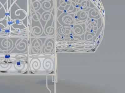 Decorative bird cage 3D model