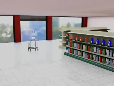 Shopping store 3D model