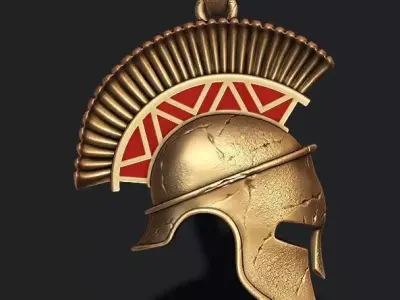 Spartan helmet pendant 3D print model