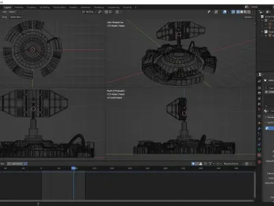 Radar star wars spaceship 3D model