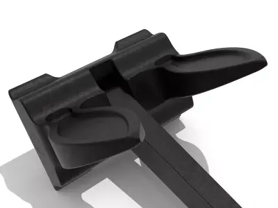 Byers Anchor with Stud Link Anchor Chain 3D model