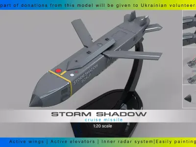 Storm Shadow cruise missile high quality 3d print model 3D print model