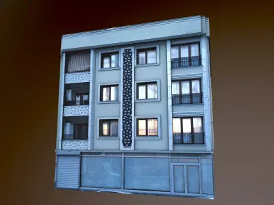 Architectural Building-7 Low-poly 3D model