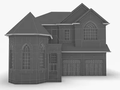 Cottage House 07  Low-poly 3D model