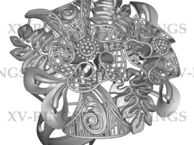 NEW TURKISH RING XV-07 3D print model