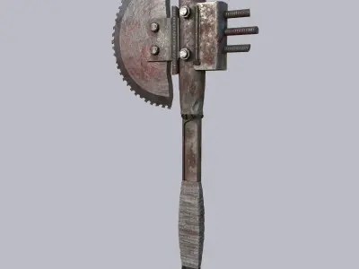  Apocalypse Axe Low-poly 3D model