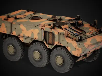 Armored Brazilian Vehicle - VBTP Guarani  Low-poly 3D model