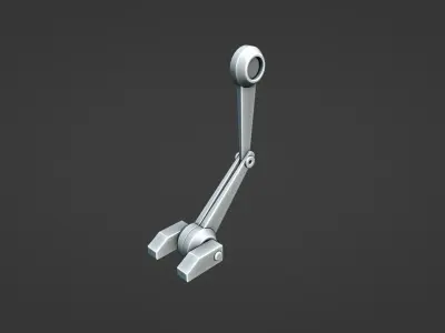 Mechanical -  Robot arm or leg Low-poly 3D model