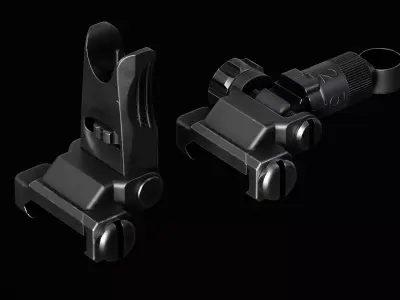 KAC Micro Sights Low-poly 3D model
