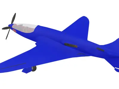 Bugatti Model 100P Low-poly 3D model
