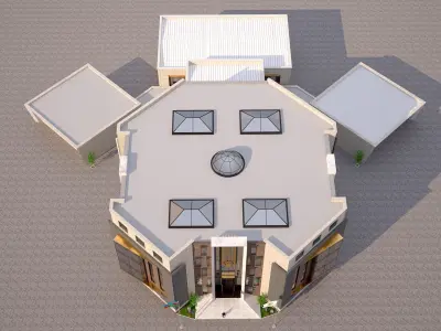 office building Low-poly 3D model shop