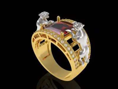 Penther Diamond Ring 3D print model