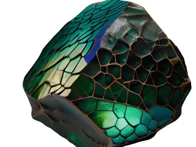 Mystic Iridescent Crystal Shard 3D model