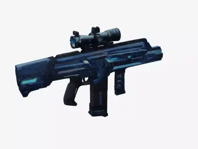 Sci-Fi Energy Rifle - Futuristic Weapon Prop 3D model
