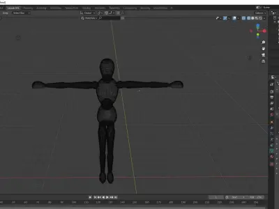 Ikea doll WOODEN Rigged 3D model