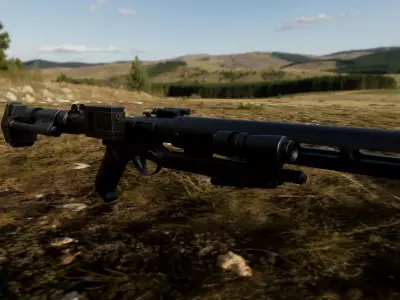 E-11D Death Trooper Blaster Low-poly 3D model