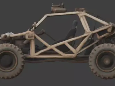 Rusted Apocalypse Desert Buggy 3D Model Low-poly 3D model