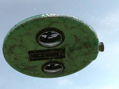 Drone camera in sky Low-poly 3D model