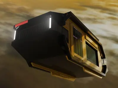 The Train in Cyberpunk style 3D model