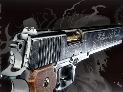 Hellsing ARMS Casull Low-poly 3D model