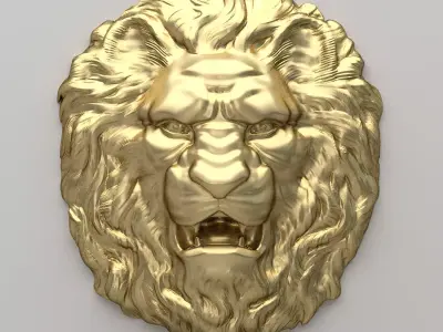 Lion Head 3D model buy