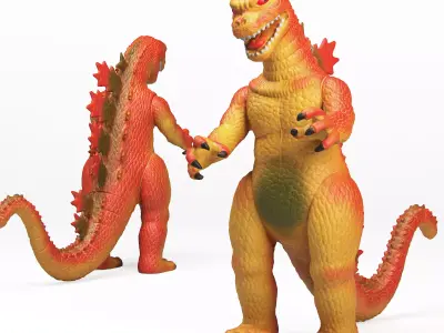 Toy Godzilla Low-poly 3D model