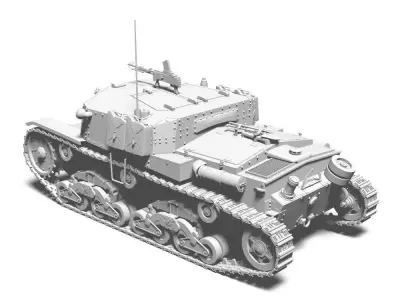 SemoventeM40 tank 3D model